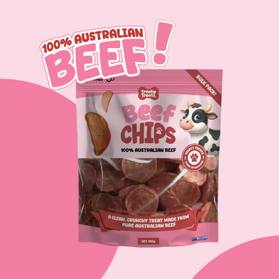 Beef Chips | Single ingredient Human Grade Meat Treats 100gm