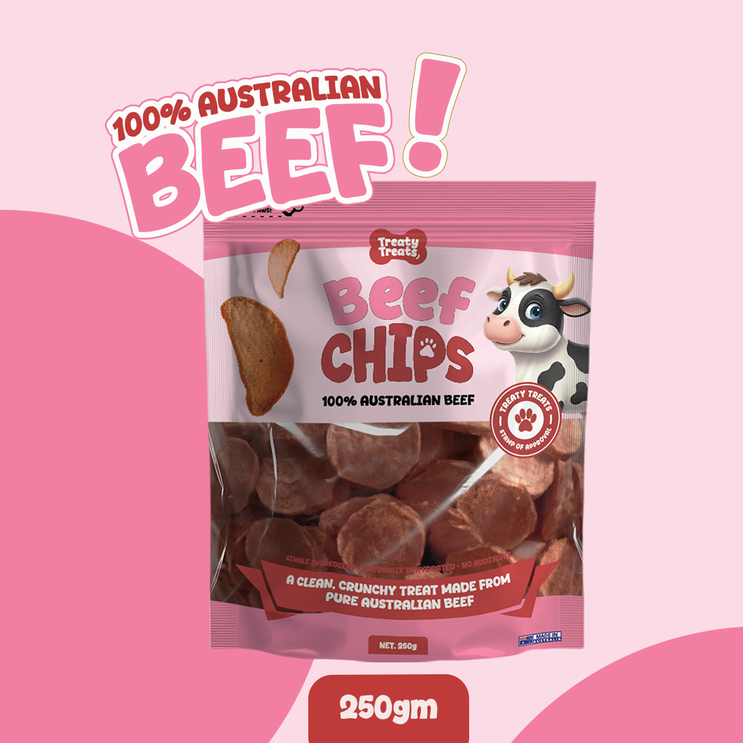 Beef Chips | Single ingredient Human Grade Meat Treats | 250gm