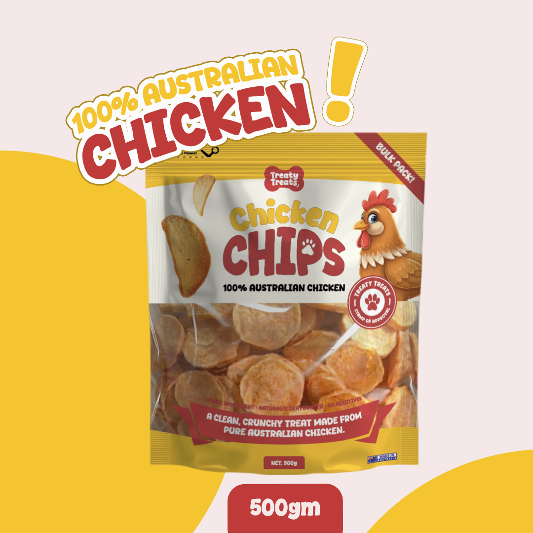 Chicken Chips | Single ingredient Human Grade Meat Treats | 500gm