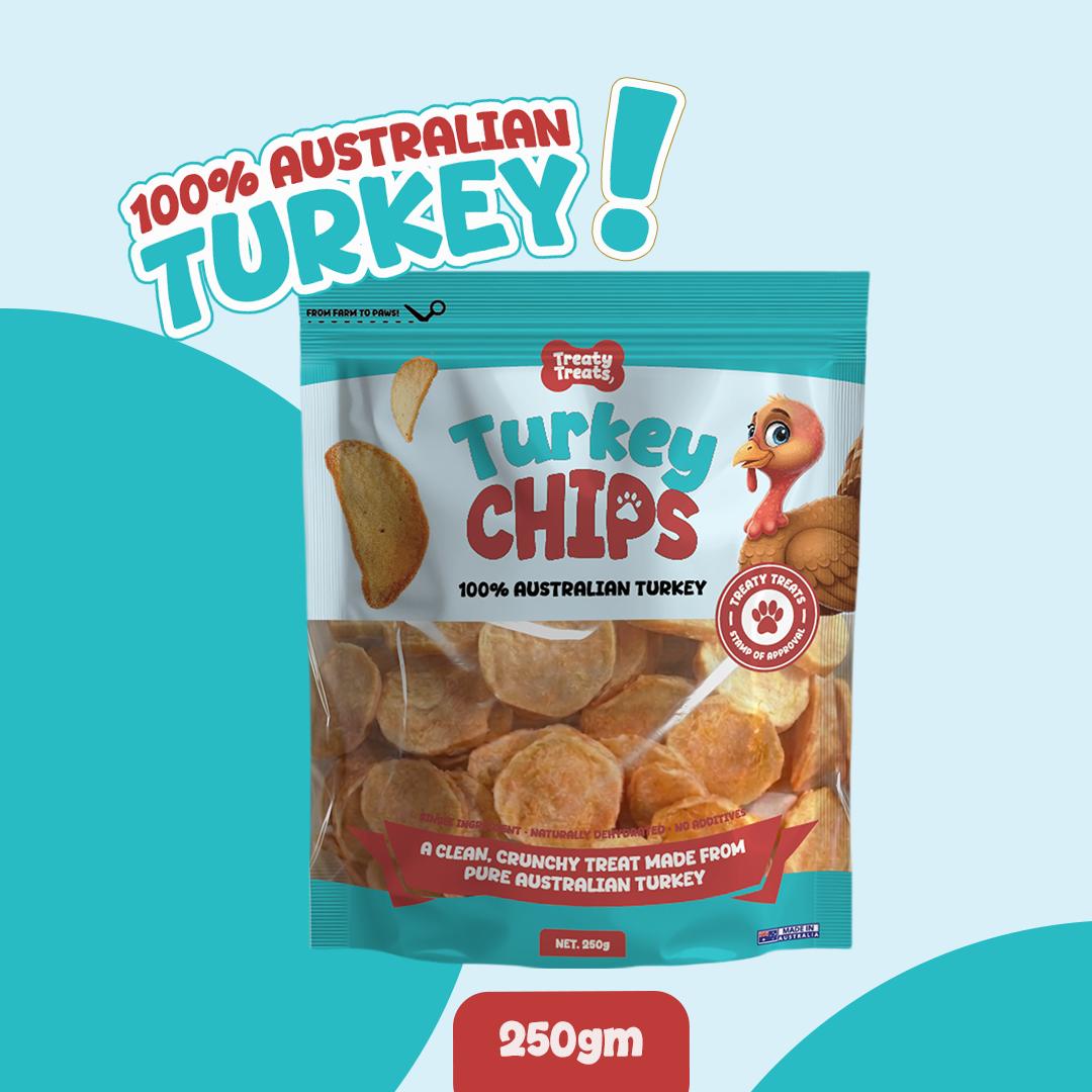 Turkey Chips | Single ingredient Human Grade Meat Treats | 250gm