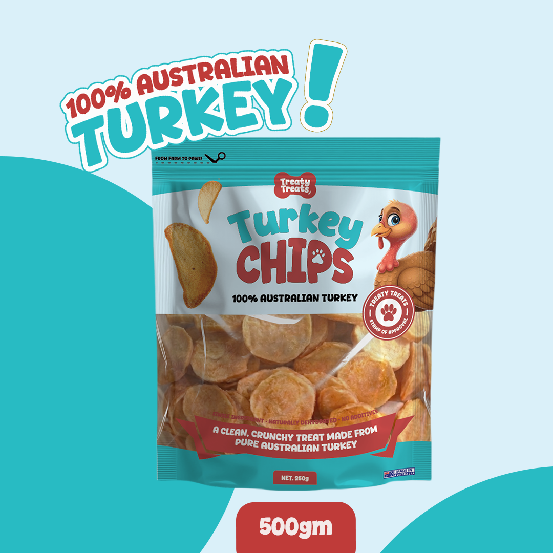 Turkey Chips | Single ingredient Human Grade Meat Treats | 500gm